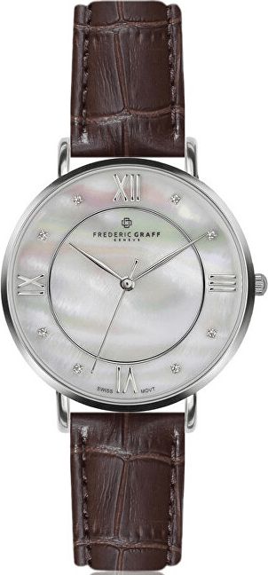 Frederic Graff Silver Liskamm Croco brown Leather FAJ-B011S - obrázek 1