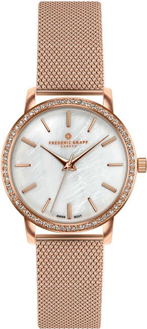 Frederic Graff Kamet Rose Gold Fine Mesh Watch FCD-3218 - obrázek 1