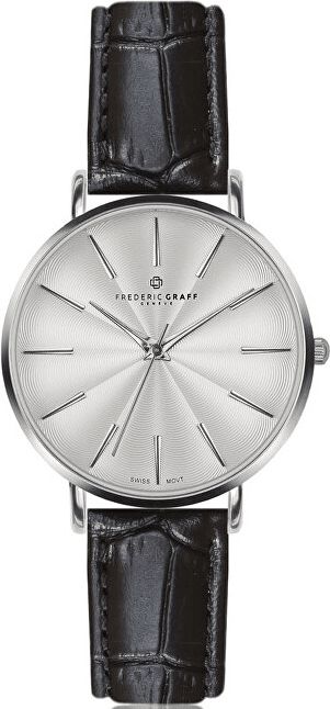 Frederic Graff Silver Monte Rosa Croco black Leather FAL-B009S - obrázek 1