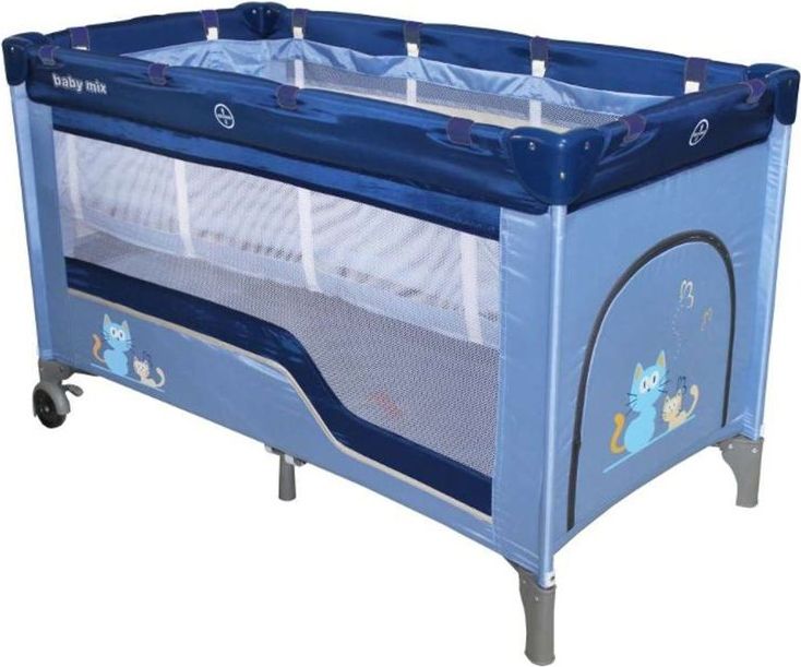 Baby Mix Dětská cestovní postýlka Baby Mix navy - obrázek 1