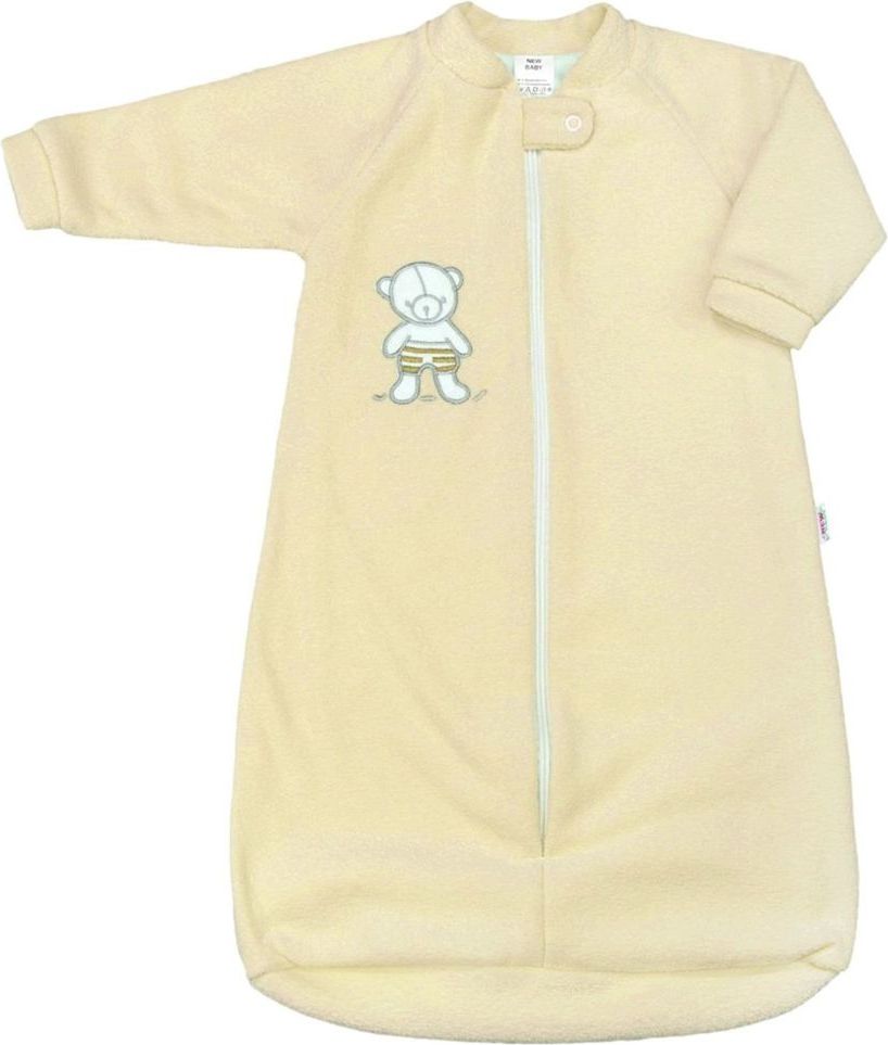 NEW BABY Kojenecký froté spací pytel New Baby medvídek žlutý - Kojenecký froté spací pytel New Baby medvídek žlutý - obrázek 1