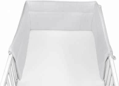 Baby Nellys Mantinel do postýlky 30x180 cm - sv. šedý, - obrázek 1
