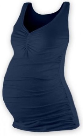 Těhotenský topík JOLANA - jeans, Velikosti těh. moda L/XL - obrázek 1