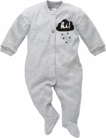 Pinokio Bavlněný overálek Happy Day - šedá, Velikost koj. oblečení 74 (6-9m) - obrázek 1