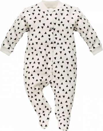 Pinokio Bavlněný overálek Happy Day - Trojúhelníky, Velikost koj. oblečení 68 (4-6m) - obrázek 1