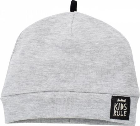 Pinokio Kojenecká čepička Happy Day - šedá, Velikost koj. oblečení 74 (6-9m) - obrázek 1