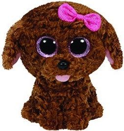 Beanie Boos Maddie pejsek hnědý s mašličkou 24 cm - obrázek 1
