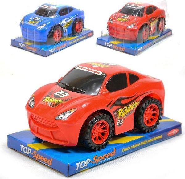 Závodní auto na setrvačník 19 cm - červená - obrázek 1