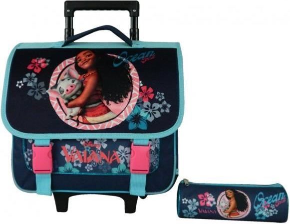 Vadobag školní taška na kolečkách Vaiana Ocean + penál - obrázek 1