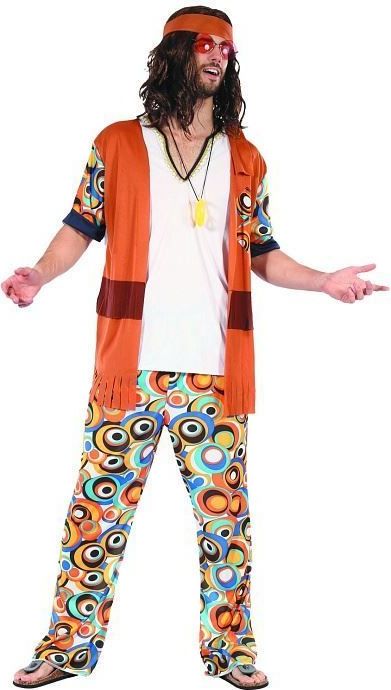 Kostým hippies - Hipísák pro pány - univerzální velikost - obrázek 1