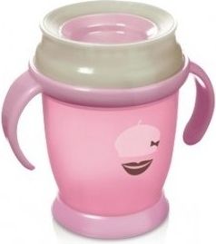 Kouzelný hrneček 360° LOVI 9+, růžový RETRO - 210ml - obrázek 1