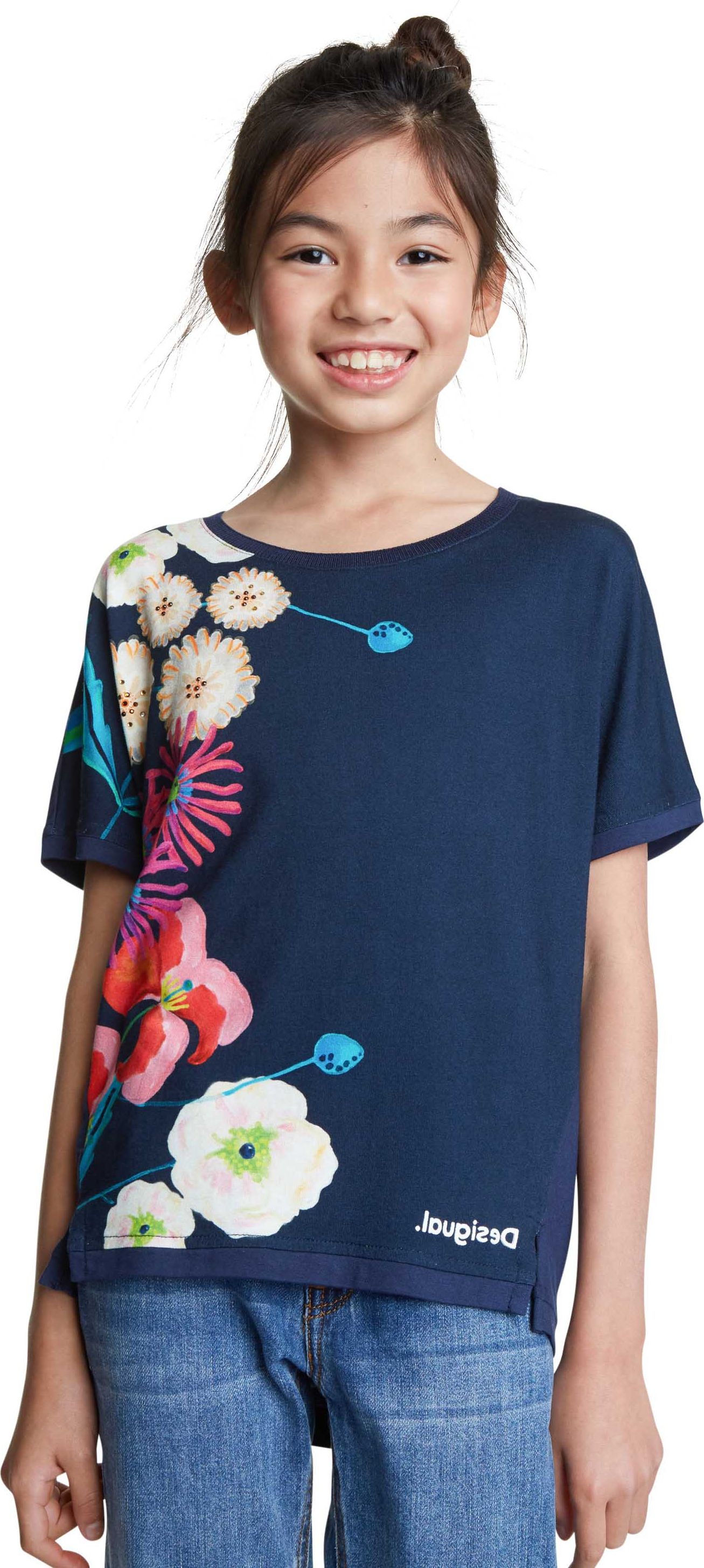 Desigual modré dívčí tričko TS Rhodeisland - 3/4 - obrázek 1