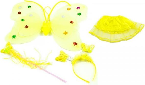 Kostým motýlí víla křídla + čelenka + hůlka - fialovo bordová - obrázek 1