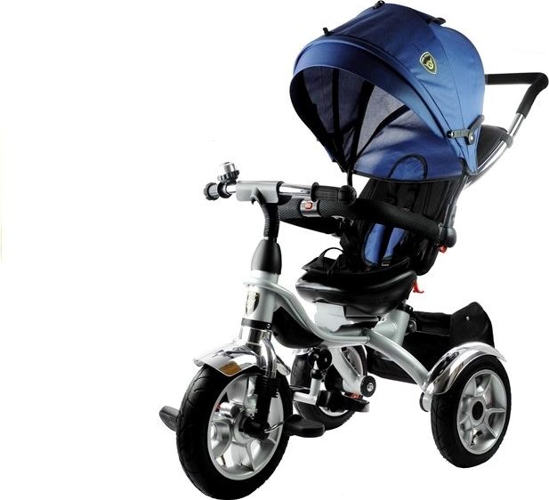 Mamido  Dětská tříkolka PRO500 tmavě modrá  L.3786 - obrázek 1