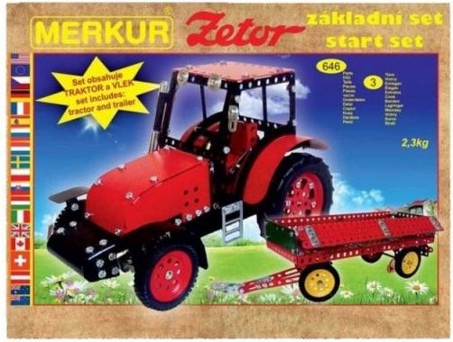 Merkur Stavebnice MERKUR Zetor základní set 646ks 3 vrstvy v krabici 36x27x8,5cm - obrázek 1