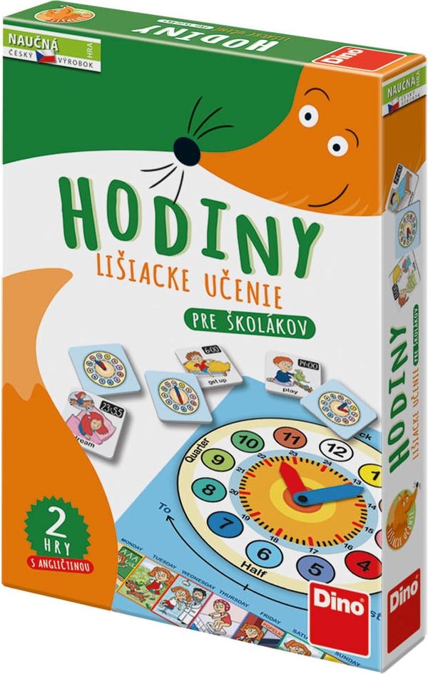 Dino LIŠÁCKÉ UČENÍ: HODINY SK Naučná hra - obrázek 1