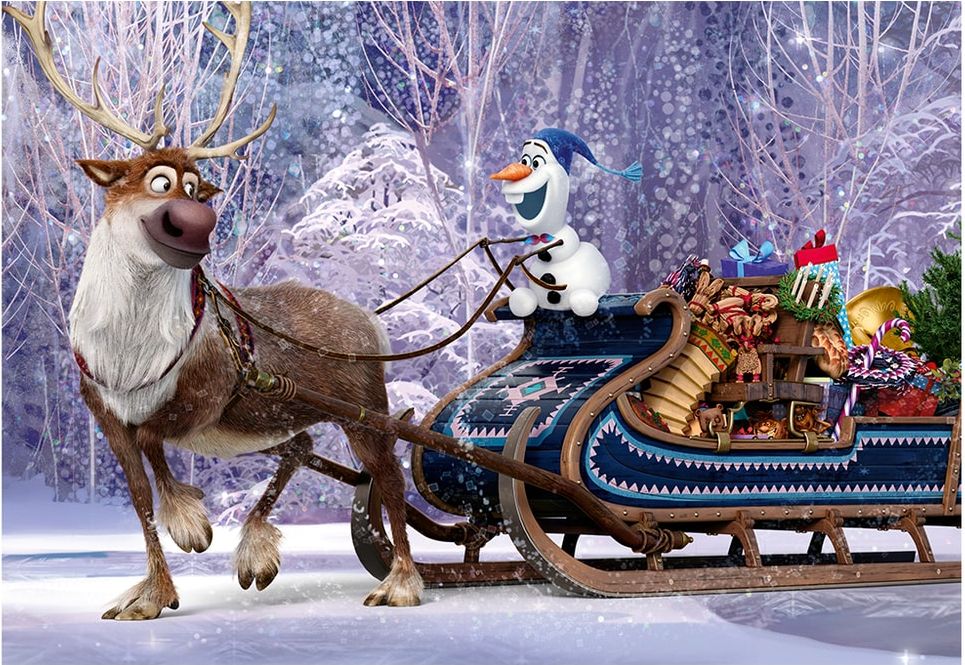 Dino FROZEN: VÁNOCE 2x77 Puzzle NOVÉ - obrázek 3