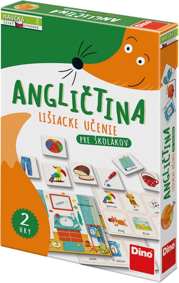 Dino LIŠÁCKÉ UČENÍ: ANGLIČTINA SK Naučná hra - obrázek 1