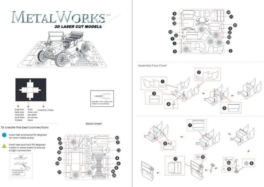 METAL EARTH 3D puzzle Ford Model T 1908 - obrázek 3