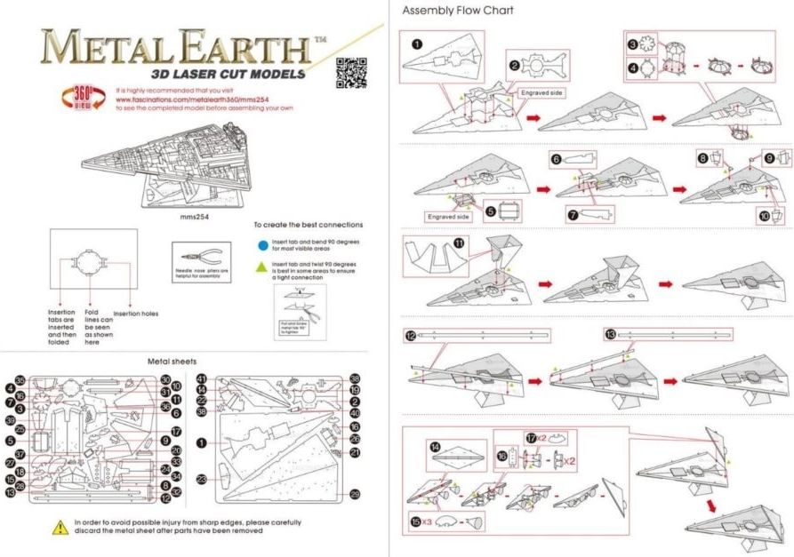 METAL EARTH 3D puzzle Star Wars: Imperial Star Destroyer - obrázek 3