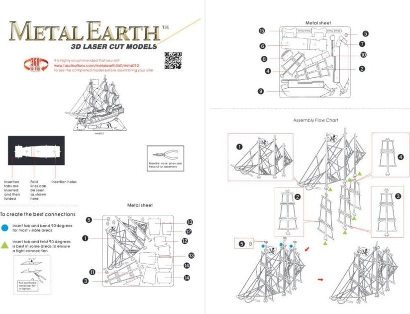 METAL EARTH 3D puzzle Black Pearl (Černá perla) - obrázek 7