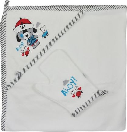 Dětská osuška s žínkou Koala Ahoy! béžová, Béžová - obrázek 1
