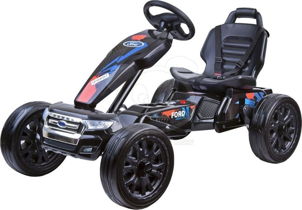 HračkyZaDobréKačky FORD Gokart, 12V, EVA kola - černý - obrázek 13