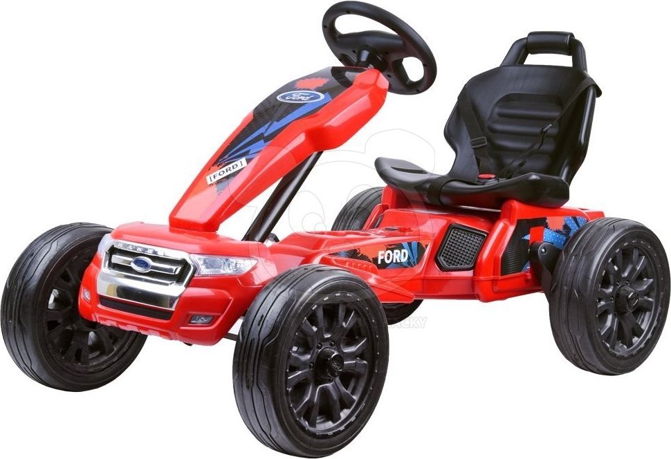 HračkyZaDobréKačky FORD Gokart, 12V, EVA kola - černý - obrázek 3