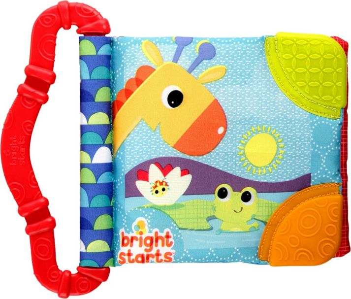 BRIGHT STARTS Kousátko/Knížka, 3m+ Červená - obrázek 1