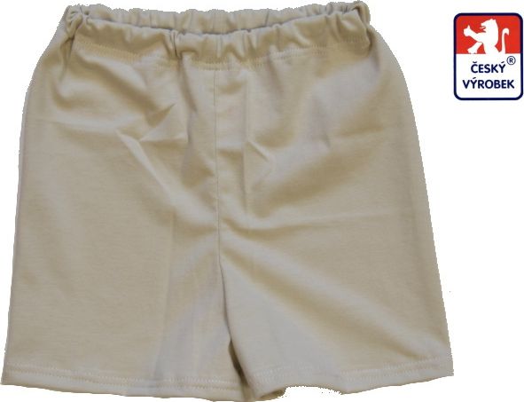 Dětské bavlněné kraťasy, bílá káva - obrázek 1