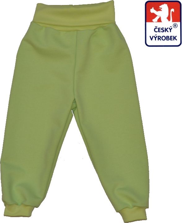 Dětské tepláčky, do pasu s manžetou, zelené, Dětský svět vel.80 - obrázek 1