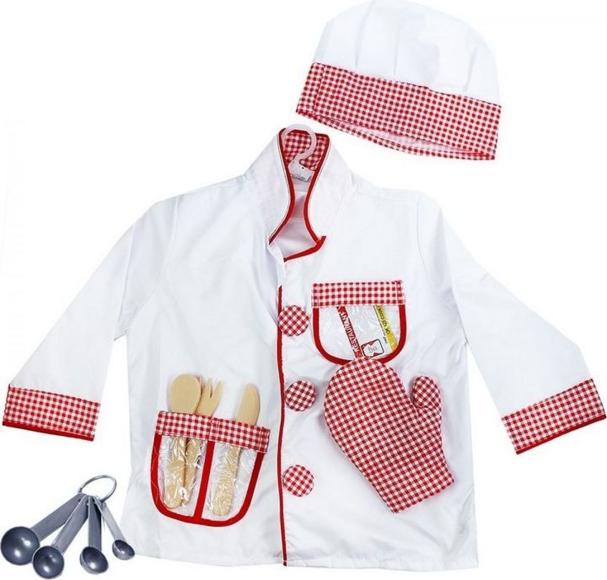 Rappa Dětský kostým kuchař s doplňky velikost S - obrázek 1