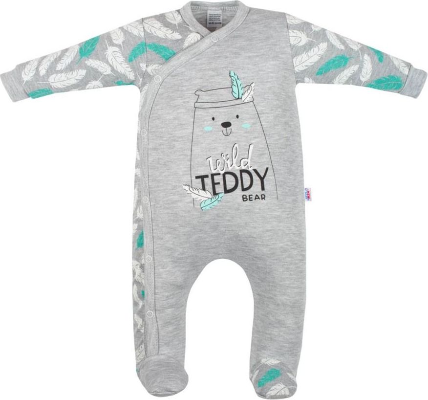 NEW BABY Kojenecký bavlněný overal New Baby Wild Teddy - Kojenecký bavlněný overal New Baby Wild Teddy - obrázek 1