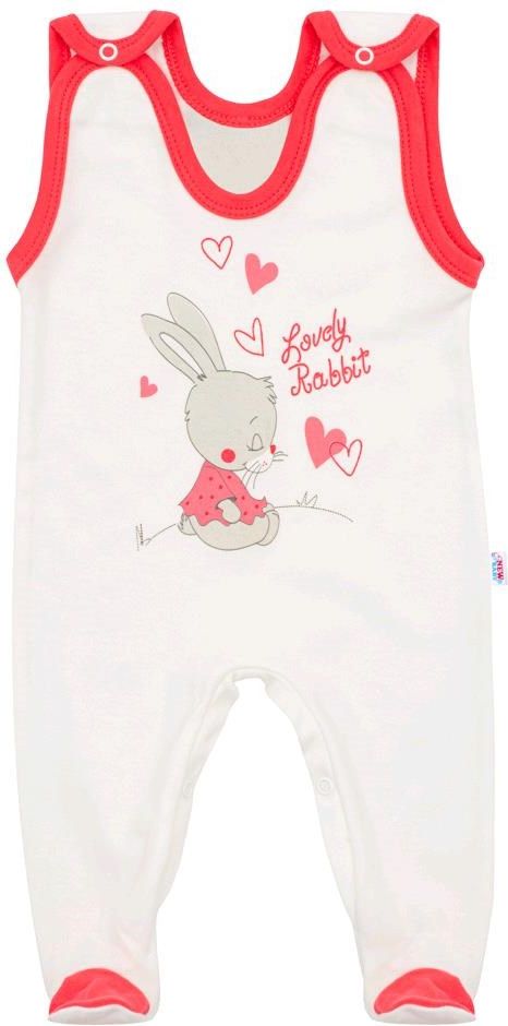 NEW BABY Dětské dupačky New Baby Lovely Rabbit růžové Růžová 52 - obrázek 1