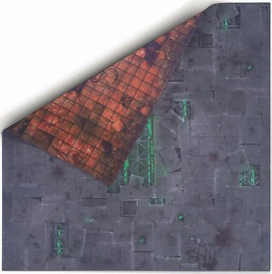 Gamemat.eu Oboustranná herní podložka 4'x4' (122 x 122 cm) - různé motivy Barva: Fallout Zone and Imperial Base - obrázek 4