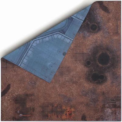 Gamemat.eu Oboustranná herní podložka 4'x4' (122 x 122 cm) - různé motivy Barva: Quarantine Zone & Fallout Zone - obrázek 6