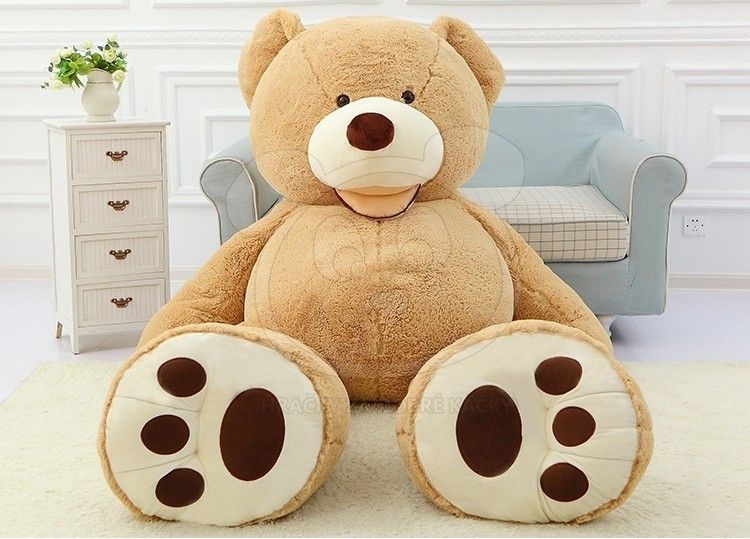 HračkyZaDobréKačky Velký medvěd XXL plyšák 160 cm - světle hnědý - obrázek 3