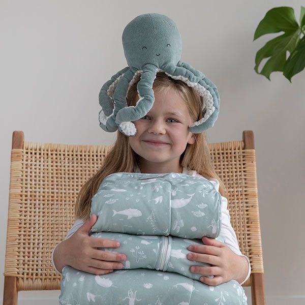 Tiamo Little Dutch malá plyšová chobotnička ocean mint - obrázek 4