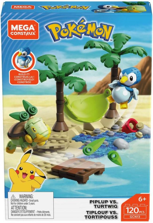 Mattel Pokémon Mega Construx - Piplup vs. Turtwig - obrázek 2