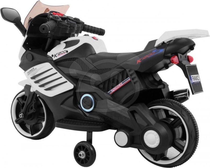 Dětská elektrická motorka SuperBike - bílá - obrázek 7