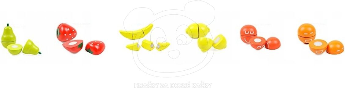 Dřevěné ovoce a zelenina s deskou - obrázek 3