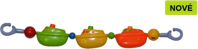 Šňůra na kočárek Baby mix loďky - obrázek 1