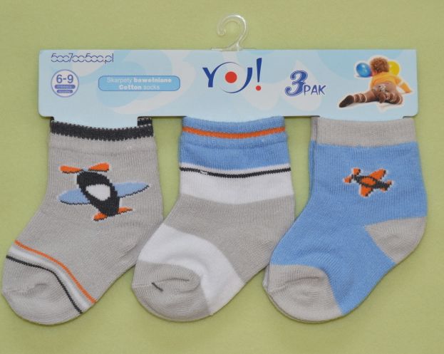 Dětské bavlněné ponožky YO BABY, chlapecké velikost 0-3 měsíce - obrázek 1