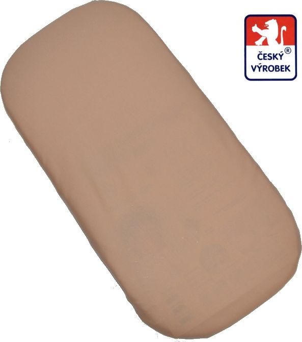 Prostěradlo do kočárku Dětský svět světle hnědé - obrázek 1