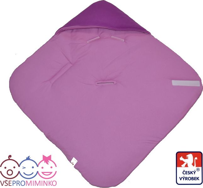Zimní zavinovačka do autosedačky Dětský svět fleece/bavlna fialová - obrázek 6