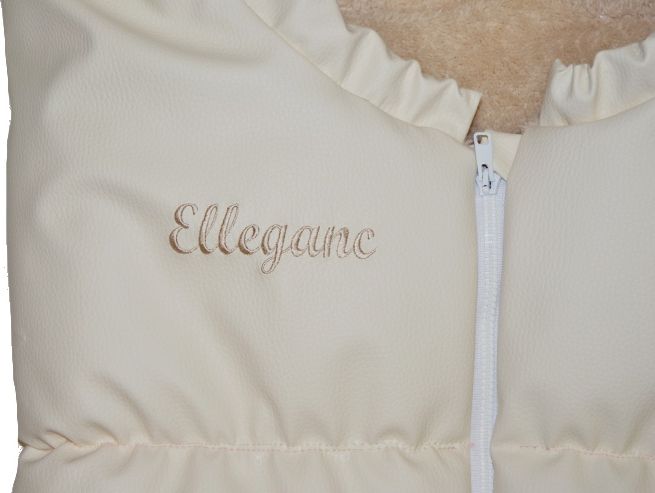 Luxusní zimní fusak do kočárku combi, Eko kůže, béžový ELEGANC/GREY, Dětský svět - obrázek 7