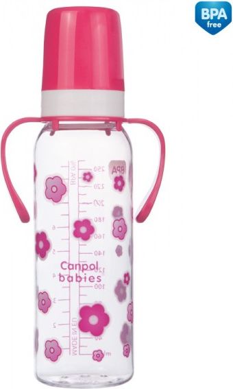 Kojenecká láhev Canpol babies 250ml růžová - obrázek 1