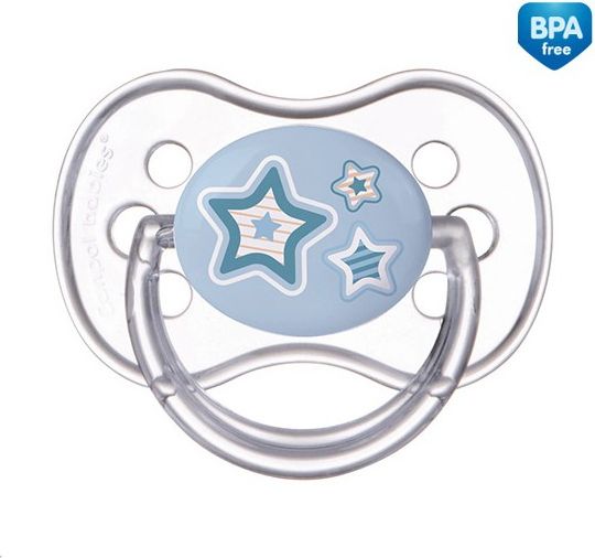 Dětský cumlík Canpol babies 22/562 0-6m silikonový třešinka NEWBORN BABY modrý - obrázek 1