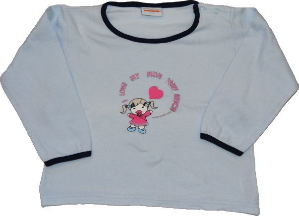 Dětské tričko s dlouhým rukávem, Timbuktoo, holčička se srdíčkem velikost 6-9 měsíců - obrázek 1