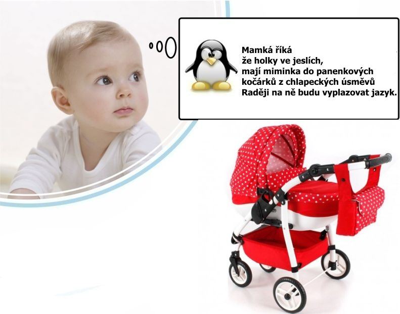 Kočárek Adbor Lily Sport LC12 červeno-bílá - obrázek 1